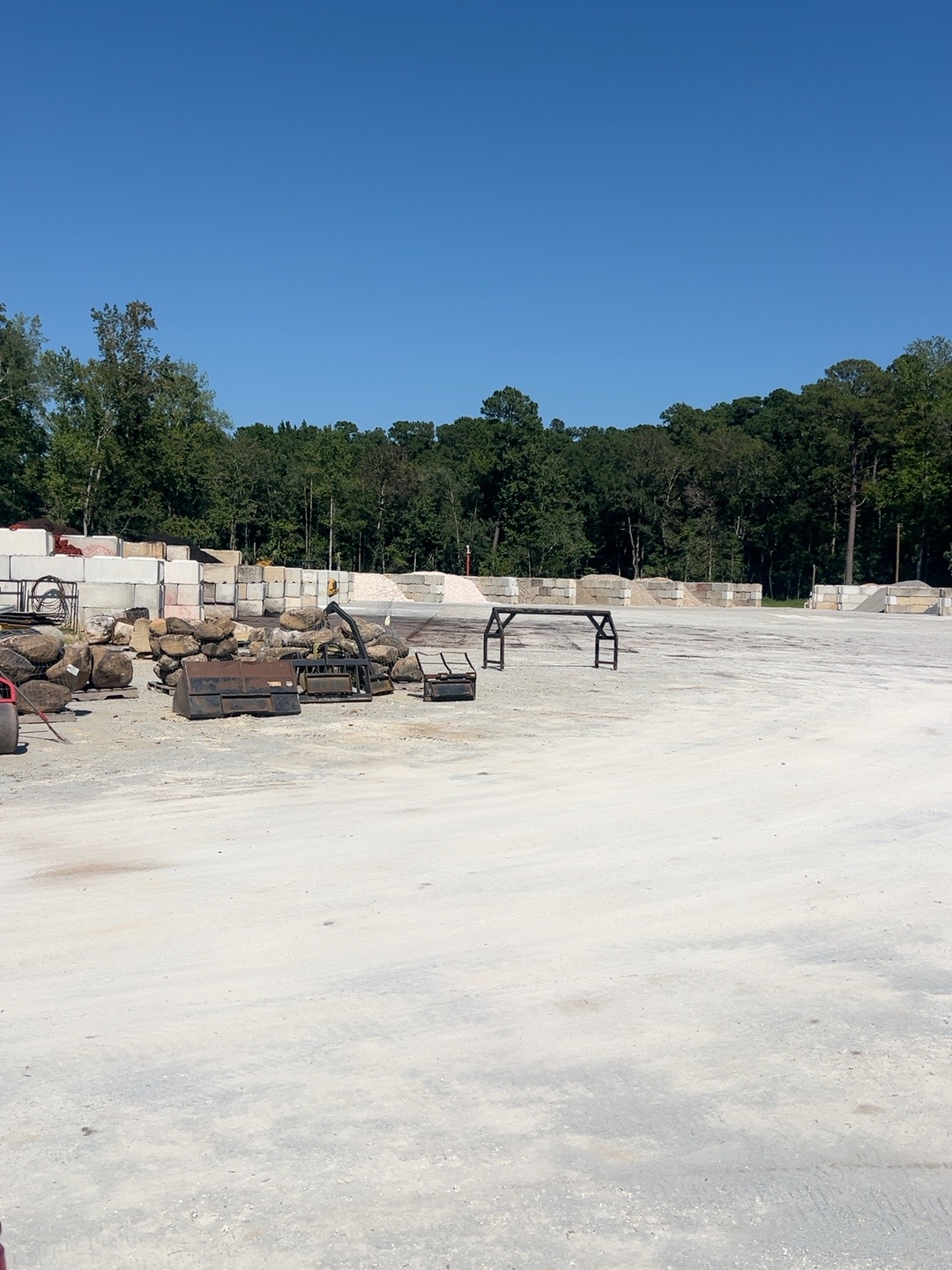 Boulders and landscape materials stocked in the My Yard Center yard
