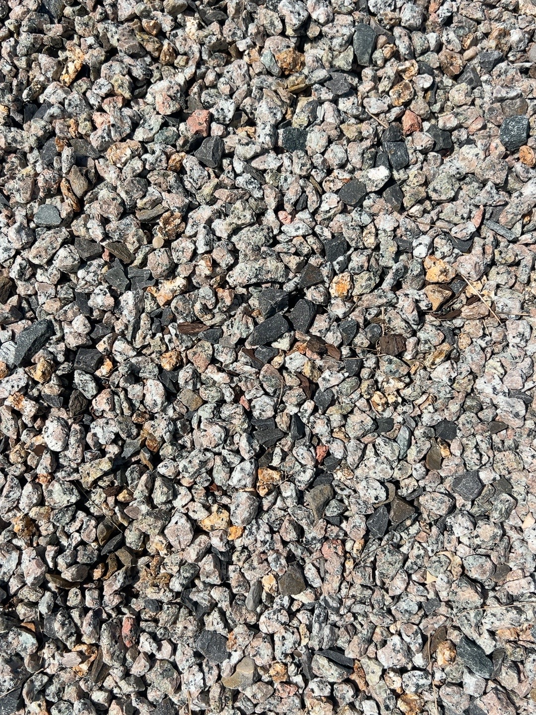 Number 57 Crushed Granite Rock in the half-inch size