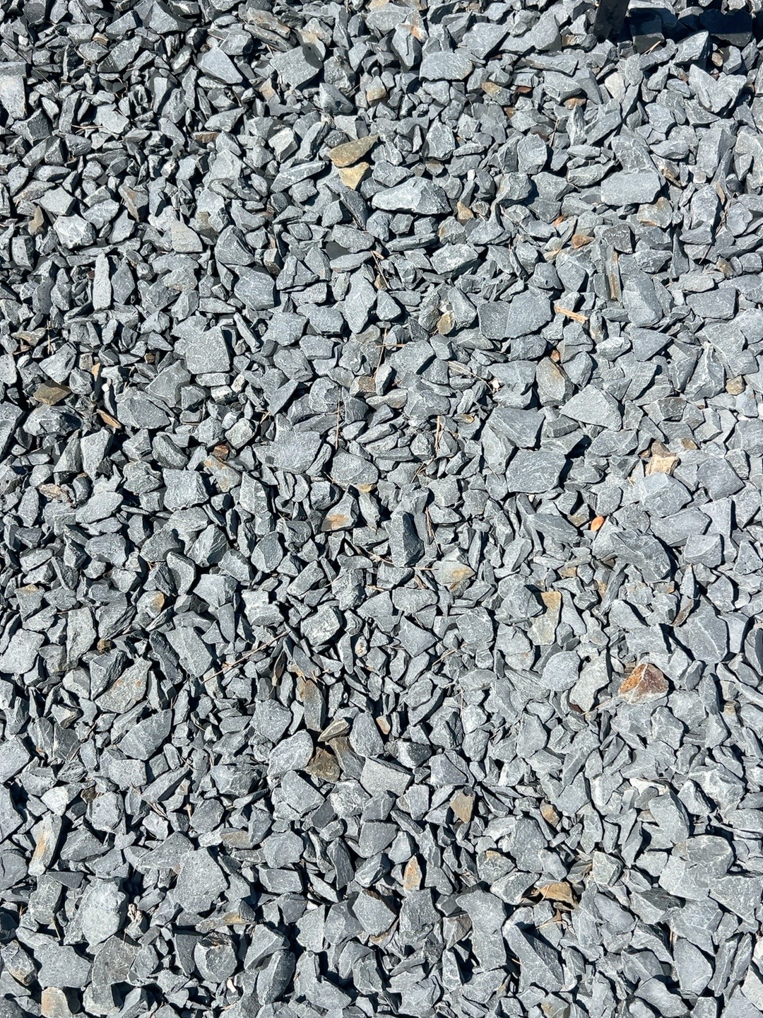 Crushed Blue Slate in the half to 1 inch size