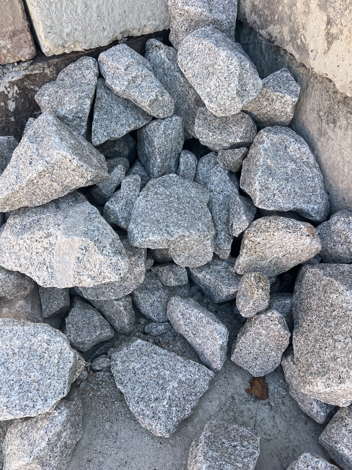 Riprap granite stone